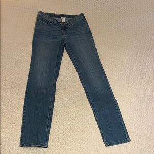 Duluth Trading Co. Straight-Leg Jeans in Dark Blue Wash